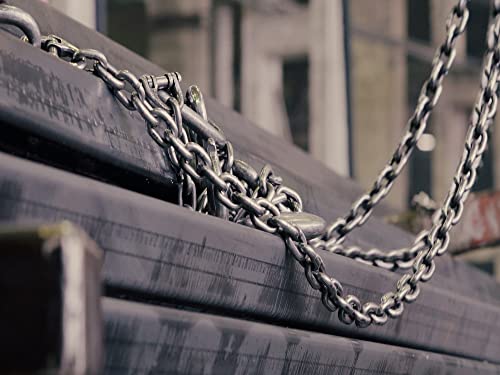 2 Pcs 5/32 x 23 Inch Link Chain 304 Stainless Steel Coil Chain, 4mm | for Transport Tie Down Binder Chain Pulling Towing Hanging, Home, Camping, Pet Towing