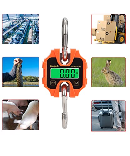 551 lb 250 kg Digital Hanging Scales Heavy Duty Crane Scale | High precision sensor, Large capacity, Portable design, 2 AAA Batteries(Not Included)
