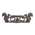 Sungmor Cast Iron Boot Scraper, Rustic Black Squirrel Boot Cleaner | Garden Front Door Entrance Shoe Scrubber Mat, Farmhouse Outdoor Patio Decorative Mud Cleaner