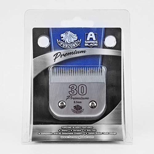 FURZONE 30 Blades for Dog Grooming, Size 30 1/50" Dog Clipper Blade, Made of Extra Durable Japanese Steel, Compatible with Most Andis, Oster, Wahl A5 Clippers - size: 30