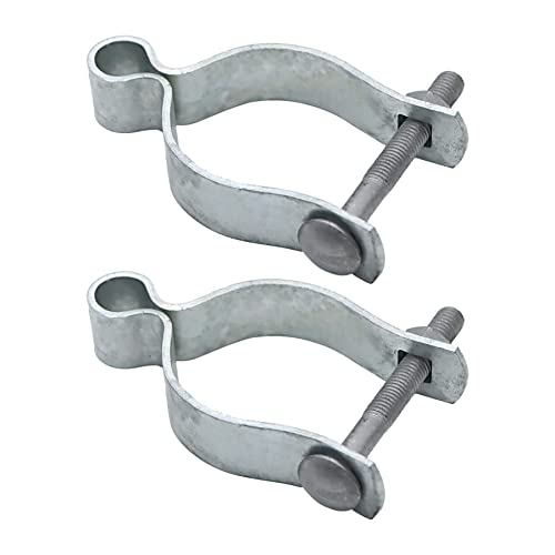 2 Pcs 2-3/8" Chain Link Fence Gate Post Hinge for Outside Diameter Post/Pipe, Pressed Steel Post Hinge - size: 2-3/8 Inch