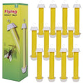Fly Stick Sticky Fly Traps for Indoors Outdoor 12pk, Sticky Hanging Fly Stick, Flying Insect Trap, wasp Trap（Yellow 12PCS） - color: yellow 12PCS