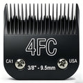 Detachable Steel Pet Dog Clipper Blades, Size-4F, Compatible with Andis Cut Length 3/8" - size: 4F: 3/8" (9.5mm) Black