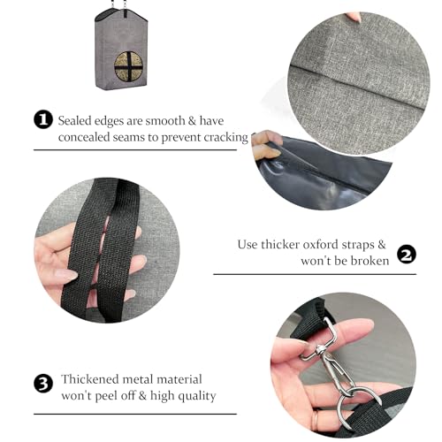 Goat Hay Feeder Bags for Horses, Sheep with Adjustable Open Feed Hole for Slow Feeding-Gery - color: Gery