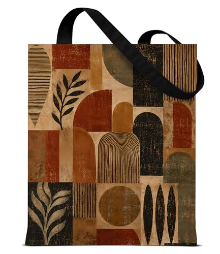 Aesthetic Floral Canvas Tote Bag - Reusable Shoulder Tote Bag for Women Lady Casual Vacation, Shopping, Work, Gym - color: Black