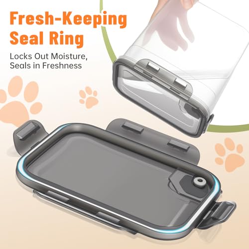 ZooZoo Dog Treat Container, Airtight Pet Food Storage, BPA-Free, 3 Pack | Stackable Transparent Jars In 3 Sizes Keep Snacks Fresh, Wide Mouth Scooping, Labels, Tongs, Marker, Puppy, Cat Supplies