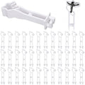 Outus 50pcs Reversed Extender Electric Fence TPost Insulators Snap, White | Fit T Post Insulators, for Electric Fence Wire, Yard Agricultural Ranchers Farm - color: White