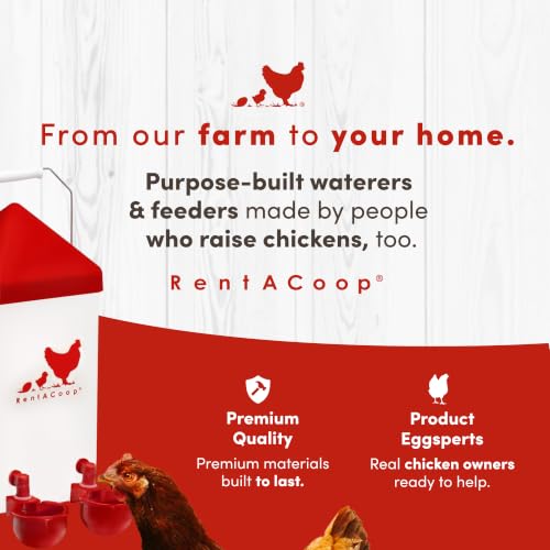 RentACoop 1 Gallon Chicken Waterer with Cups & Nipples