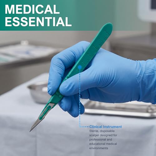 MED PRIDE Disposable Surgical Scalpels, Sterile, #11 Steel Blade, 10-Pack - style: #11