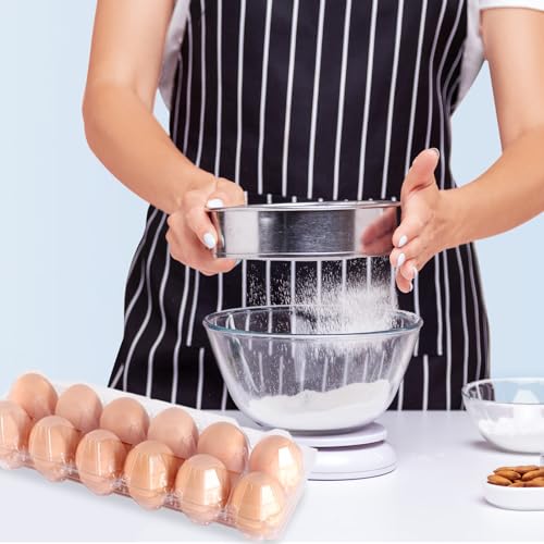 Plastic Empty Eggs Cartons 12 Count Clear Tray Bulk 160 Pack | 2x6 Grid Trays Egg Containers, Clear Stackable Fridge Storage for Chicken Farm Markets, Refrigerator Restaurant Use