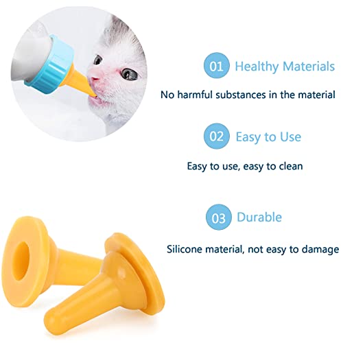 Pet Feeding Silicone Nipple, Nursing Bottle Kits - Replacement Nipple for Cat Feeding Bottle - 15-Pcs