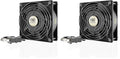AC Infinity AXIAL LS1238, Quiet Muffin Fan, 120V AC 120mm x 38mm Low Speed, UL-Certified for DIY Cooling Ventilation Exhaust Projects (Pack of 2) - size: Single 120 x 120 x 38 mm, Low Speed (Pack of 2)