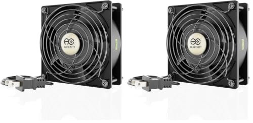AC Infinity AXIAL LS1238, Quiet Muffin Fan, 120V AC 120mm x 38mm Low Speed, UL-Certified for DIY Cooling Ventilation Exhaust Projects (Pack of 2) - size: Single 120 x 120 x 38 mm, Low Speed (Pack of 2)