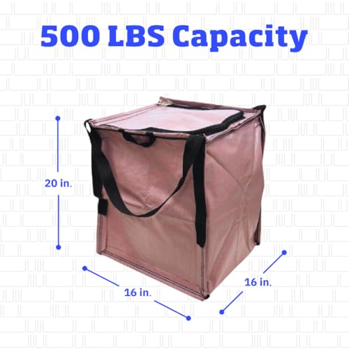 DURASACK 22-Gallon Zipper Top Heavy Duty Storage Tote Bags, Single, Mauve | Rugged Woven Polypropylene Moving Bag, Reusable Self-Standing Design, Holds up to 500 Pounds - color: Mauve, size: Medium