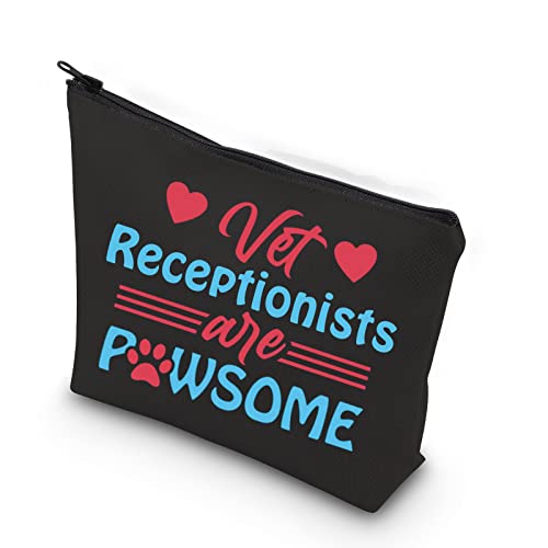 WCGXKO Veterinary Receptionist Gift Veterinary Gift Vet Receptionist Are Pawsome Zipper Pouch Makeup Bag (Vet Receptionist)