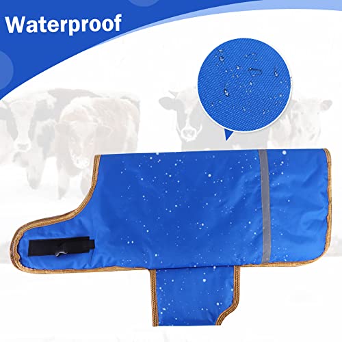 Calf Blankets Jacket for Calves - Calf Coat Keep Warmming, Soft Calf Cow Goat Dog Warm Clothes Comfortable Freezing Resistance1 Cold Proof Oxford Cloth Waterproof (Blue Yellow 2 PCS) - color: Blue Yellow 2 PCS