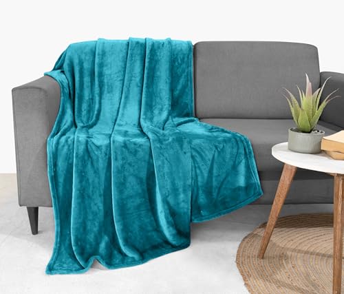 Utopia Bedding Soft Fleece Bed Blanket Throw Size Turquoise (50x60 Inch) | Microfiber Plush Warm Lightweight Breathable Cozy Blanket Anti-Static, All Season Use, Gift for Women and Men - color: Turquoise, size: Throw (50x60 Inch)