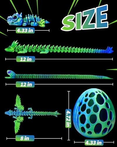 5 Pcs，12" 3D Printed Dragon Eggs,Dinosaur Egg,Crystal Dragon Toys,Snake Eggs, Animals,Fidget Toy,Desk Executive Toy，Easter Eggs Basket Stuffers,Toys for Boys Kids Teen 5-7 4-6 8-12 - color: Oo-01