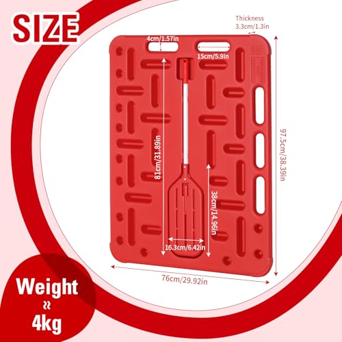 Livestock Sorting Panel with Sorting Paddle | Animal Guide Panel for Pig ,Cattle, Goat, Red,38Lx30Wx1.38H inch