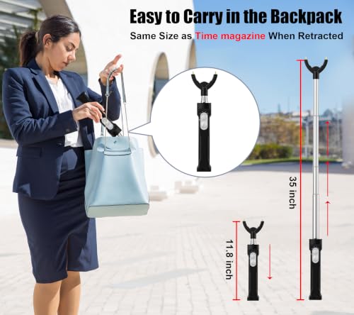 Cattle Prod Rechargeable with Led Light, Waterproof Cattle Prod Stick, Retractable Cattle Prod, Lightweight Pig Cattle Prod Livestock, Cow Prod, Electric Cattle Prod, 37 Inch, Black - color: Black
