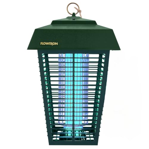 Flowtron Bug Zapper, 1.5 Acre Outdoor, Two 40W UV Bulb, 5600V Grid, Green | Protects yards and wooded areas - octenol lure attracts and helps eliminate mosquitoes, flies, and gnats - ETL certified - color: Green