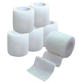 2 Inches Self Adhesive Bandage Wrap Bulk, 6 Pack, White | Breathable Self Adhesive Vet Tape for Pets, Stretchy Sports Cohesive Bandage Wrap for Athletic, Wrist and Ankle - color: White