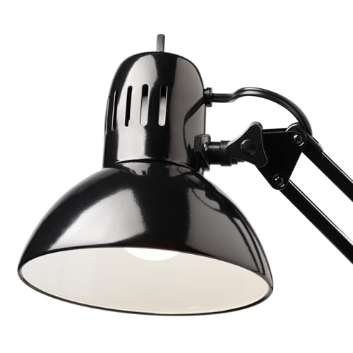 Globe Electric 12641 Architect 32" Swing-Arm Clamp-On Lamp, Black Architect, Finish, LED Bulb Included - color: Black, Architect, size: 32 inches