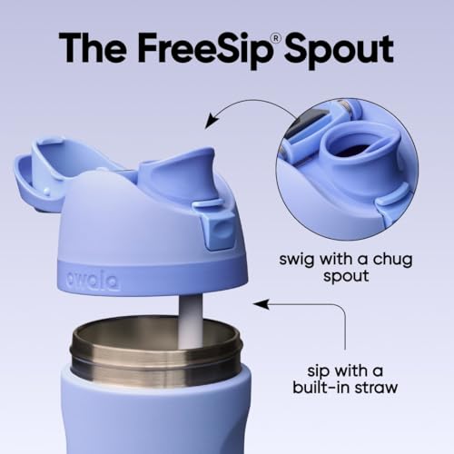 Owala FreeSip Kids Stainless Steel Water Bottle 16 oz Out of the Blue - color: Out of the Blue, size: 16 Ounces
