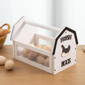 ZSHLXM Wood Farmhouse Egg Collecting Basket - Gather Fresh Eggs from Chicken Countertop (Large) - color: White, size: Large