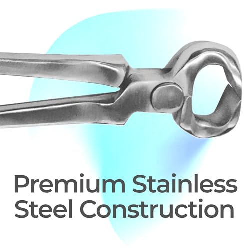 9" Foal Hoof Nippers, Stainless Steel Farrier Tool for Horses & Livestock, One-Handed Hoof Trimming Nipper – Sharp, Durable & Rust-Resistant - size: 9" Foal Hoof Nipper