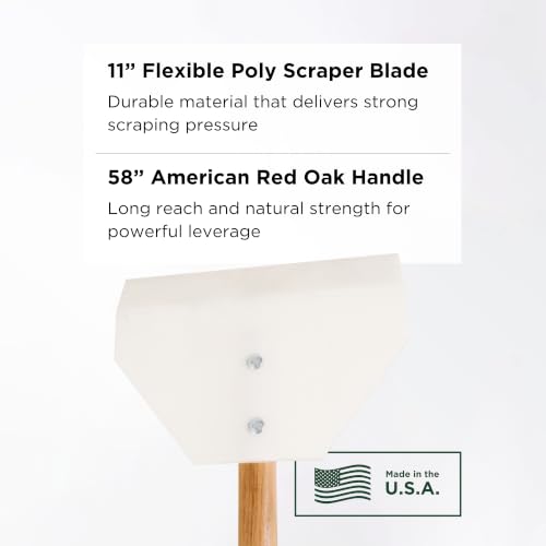Scenic Road 11" Pull Blade Metal Floor Scraper 58" Handle USA (SR11) - size: 11-inch Poly