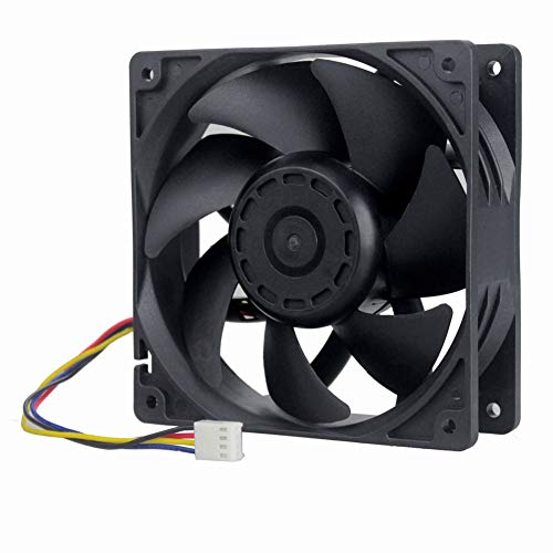 Wathai 12038 120mm x 38mm PWM Computer PC Case Fan 12V 4pin 5300rpm 230CFM | 4pin High CFM PC Fan Pressure Big Airflow Duall Ball DC Brushless Cooling Fan 120mm x 38mm for extreme PC and server cooling - style: 12V 4Pin Ball