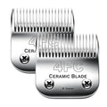 2PC 4FC Blade Detachable Grooming Blades Compatible with Andis Clipper | Dog Clipper Blade for Oster A5/Wahl KM Series Dog Clipper ,Ceramic Blade & Stainless Steel Blade - color: 4fc:3/8''(9.5mm)
