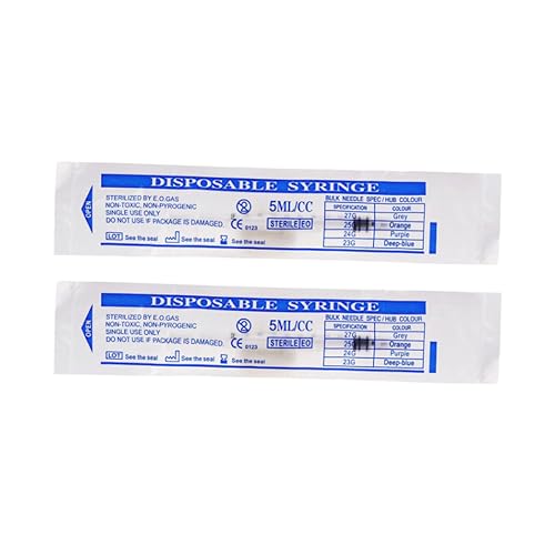 30 Pack 5ml Syringe for Liquid Without Needle,Syringe with Cap,Individually Wrapped,Measurement for Scientific Labs,Measuring Liquids,Pet Feeding,Oil or Glue Applicator (A 30 Pack 5ml) Straight Mouth - size: A 30 Pack 5ml