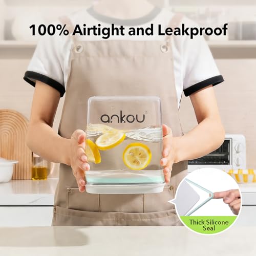 Food Storage Container Sets, 2.8 Qt + 4.2 Qt Airtight Canisters with Lids and 130ml Scoop, BPA-Free Plastic Pantry Containers for Flour, Sugar, Rice - color: 2.8 Qt + 4.2 Qt
