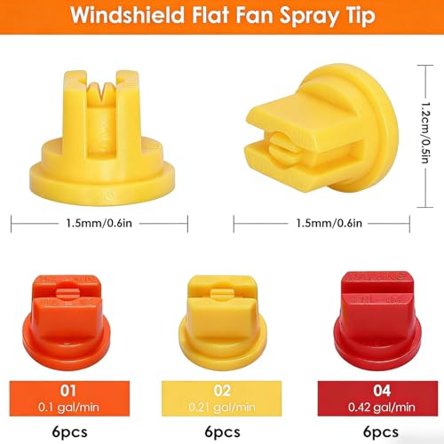 6 Nozzles Sprayer Boom Wand with 3 Flow Rate Nozzle Tips-Wide-Coverage Agricultural & Lawn Spray Attachment for Tractors/UTVs