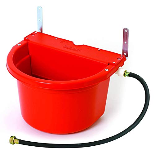Little Giant FW16RED 4 Gallon Capacity Automatic Float Controlled Waterer Animal Horse & Cattle Livestock Water Trough, Red (4 Pack)