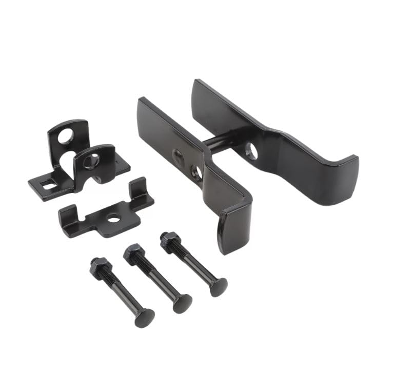 Industrial Square 2" x 2 1/2" Frame Fulcrum Strong Arm Gate Latch - Black