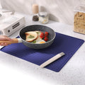 Silicone Dish Drying Mat, Large & Thick, 16" x 18", Blue | For Kitchen Counter and Bathroom, Super Thick, Heat-Resistant Trivet, Countertop Protector, Non-Toxic, For Dishes and Pots - size: 16" x 18"