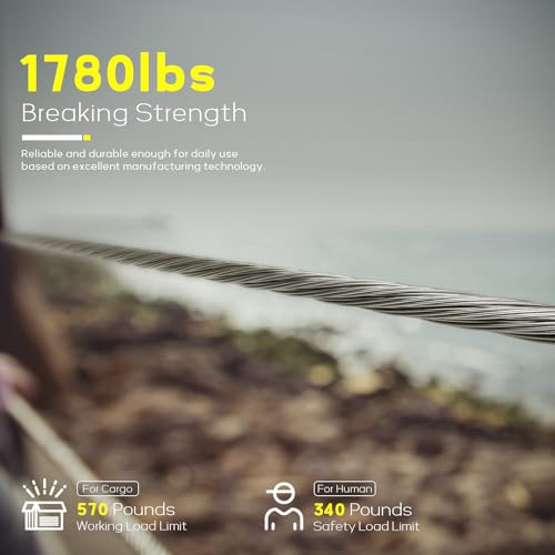 600FT 1/8" Stainless Steel Cable for Railing, 7x7 Wire Rope | Marine-Grade T316 SS, High Strength, Flexible for Deck Cable Railing System Kit, DIY Balustrades, Comes with a Cutter - size: 600 ft