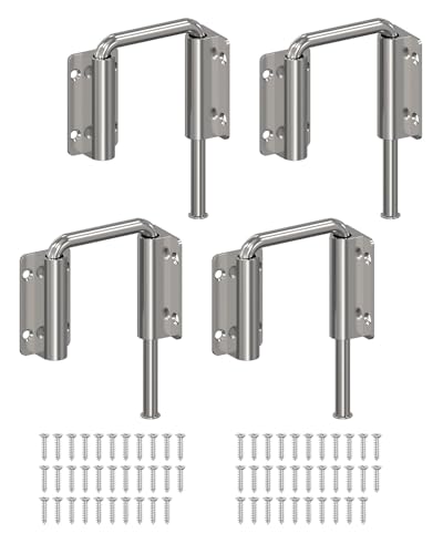 90/180 Degree U Patio Sliding Door Loop Lock Latch, Silver-4 PCS | Aluminum Alloy Security Bolt Lock , Multi-Angle Mounting for Barn, Garden, Fence Gate & Window - color: Silver-4 PCS