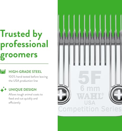 Wahl Professional Animal Competition Blade, 2372-100, 5F | Full Coarse, Detachable Blade with 15/64 in Cut Length - size: 5F