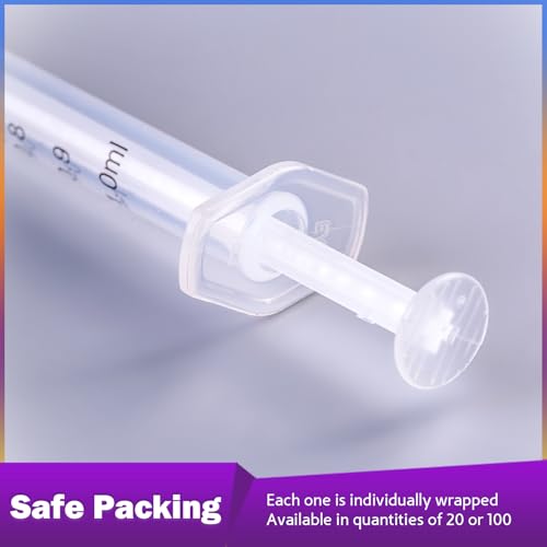 Syringes 1ml with 25 Gauge 1 Inch Needle Disposable Lab Syringe, 100 Pack - size: 1ML 25G 1" 25MM