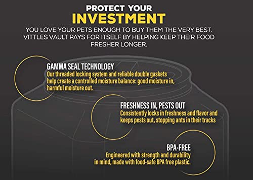 GAMMA2 Gamma Seal Lid - Pet Food Storage Container Lids - Fits 3.5, 5, 6, & 7 Gallon Buckets, Black, Made in USA - color: Black, size: Fits 3.5, 5, 6, & 7 Gallon Buckets