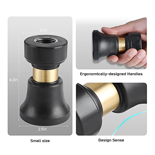 Hose Nozzle, Lichamp Heavy Duty Brass Fireman Style High Power Leak Proof Adjustable Garden Water Sprayer, Suitable for Car Wash, Patio Cleaning, Watering Lawn and Garden, Shower Pets (Black)