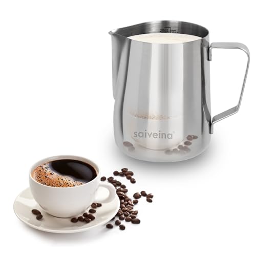 Stainless Steel Milk Frothing Pitcher - 20oz (600ml) for Espresso Machine,Cappuccino,Latte Art - size: 20 Ounces (Jug)