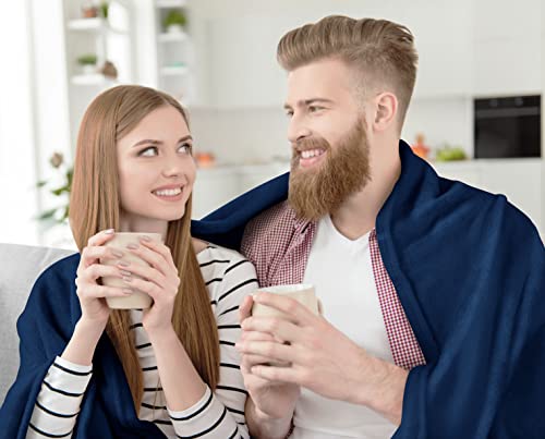 Utopia Bedding Ultra Soft Fleece Bed Blanket Throw Size Navy (50x60 Inches) | Microfiber Plush Warm Lightweight Breathable Cozy Blanket Anti-Static, All Season Use, Gift for Women and Men - color: Navy, size: Throw (50x60 Inch)