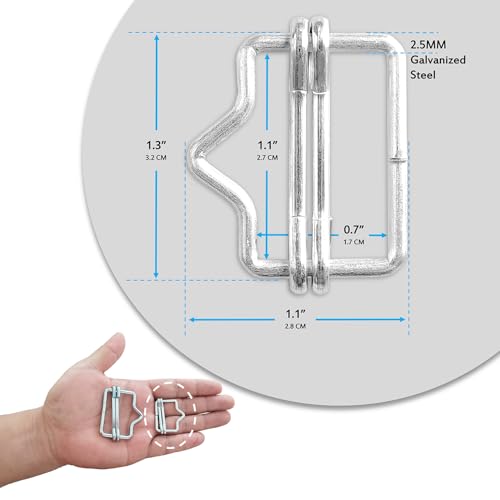 QMARK 10 Pack Electric Fence Polytape End Splicers (1.0 inch) | Polytape Buckle, Poly Tape Splicer, Gate Handle Connection