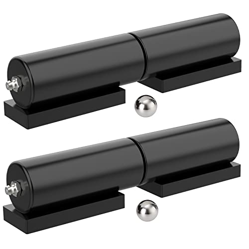 Heavy Duty Gate Hinges 7 Inches- 2 Pack Weld On Install Black Iron Barrel Hinge 900lbs Capacity for Swing Door Trailer Ramp Metal Driveway Gate Drive Gate - size: 7'' - 2 Pack
