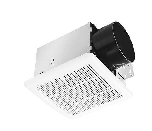Tech Drive Bathroom Exhaust Fan,130CFM,0.8Sone,6 Inch Duct | No Attic Access Needed,Very Quiet Ventilation Fan, Easy to Install Ceiling Mounted, White,ETL Certified - size: 130CFM 0.8Sone